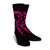 Hawaiian Map Heart Ribbon Cancer Hibiscus Pink Polynesian Crew Socks - AH - Polynesian Pride