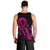 Hawaiian Map Heart Ribbon Cancer Hibiscus Pink Polynesian Tank Top - AH - Polynesian Pride
