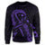 Hawaiian Map Heart Ribbon Cancer Hibiscus Purple Polynesian Sweatshirt - AH - Polynesian Pride