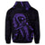 Hawaiian Map Heart Ribbon Cancer Hibiscus Purple Polynesian Hoodie - Polynesian Pride
