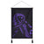 Hawaiian Map Heart Ribbon Cancer Hibiscus Purple Polynesian Hanging Poster - AH Hanging Poster Cotton And Linen - Polynesian Pride