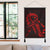 Hawaiian Map Heart Ribbon Cancer Hibiscus Red Polynesian Hanging Poster - AH - Polynesian Pride