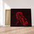 Hawaiian Map Heart Ribbon Cancer Hibiscus Red Polynesian Canvas - AH Canvas Poly-cotton - Polynesian Pride
