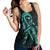 Hawaiian Map Heart Ribbon Cancer Hibiscus Turquoise Polynesian Racerback Tank - AH - Polynesian Pride