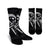 Hawaiian Map Heart Ribbon Cancer Hibiscus White Polynesian Crew Socks - AH Crew Socks White - Polynesian Pride