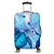 Hawaiian Map Hibiscus Flower Turtle Polynesian Luggage Covers Blue - AH Black - Polynesian Pride