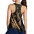 Hawaiian Map Hibiscus Turtle Fish Hook Polynesian Racerback Tank Gold - AH - Polynesian Pride