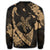 Hawaiian Map Hibiscus Turtle Fish Hook Polynesian Sweatshirt Gold - AH - Polynesian Pride