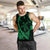Hawaiian Map Hibiscus Turtle Fish Hook Polynesian Tank Top Green - AH - Polynesian Pride