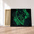 Hawaiian Map Hibiscus Turtle Fish Hook Polynesian Canvas Green - AH Canvas Poly-cotton - Polynesian Pride