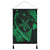 Hawaiian Map Hibiscus Turtle Fish Hook Polynesian Hanging Poster Green - AH Hanging Poster Cotton And Linen - Polynesian Pride