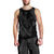 Hawaiian Map Hibiscus Turtle Fish Hook Polynesian Tank Top Grey - AH Black - Polynesian Pride