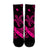 Hawaiian Map Hibiscus Turtle Fish Hook Polynesian Crew Socks Pink - AH - Polynesian Pride