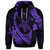 Custom Hawaiian Map Hibiscus Turtle Fish Hook Polynesian Hoodie Purple - Polynesian Pride