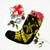 Hawaiian Map Hibiscus Turtle Fish Hook Polynesian Christmas Stocking Yellow - AH - Polynesian Pride