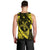 Hawaiian Map Hibiscus Turtle Fish Hook Polynesian Tank Top Yellow - AH - Polynesian Pride