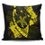 Hawaiian Map Hibiscus Turtle Fish Hook Polynesian Pillow Covers Yellow - AH Pillow Covers Black - Polynesian Pride