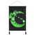 Hawaiian Map Hibiscus Turtle Polynesian Moon Hanging Poster Green - AH Hanging Poster Cotton And Linen - Polynesian Pride