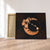 Hawaiian Map Hibiscus Turtle Polynesian Moon Canvas Orange - AH Canvas Poly-cotton - Polynesian Pride