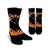 Hawaiian Map Hibiscus Turtle Polynesian Moon Crew Socks Orange - AH Crew Socks White - Polynesian Pride