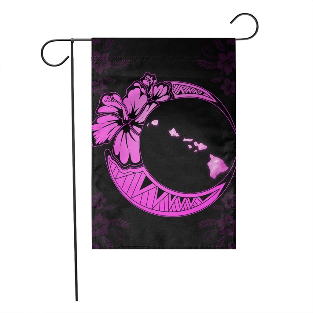 Hawaiian Map Hibiscus Turtle Polynesian Moon Flag Pink - AH - Polynesian Pride