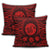 Hawaiian Map Honu Hibiscus Tropic Red Polynesian Pillow Covers - AH - Polynesian Pride