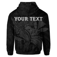 Custom Hawaiian Map Hula Girl Hibiscus Kanaka Polynesian Hoodie Gray - Polynesian Pride