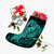 Hawaiian Map Hula Girl Hibiscus Kanaka Polynesian Christmas Stocking - Turquoise - AH - Polynesian Pride