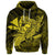 Custom Hawaiian Map Hula Girl Hibiscus Kanaka Polynesian Hoodie Yellow - Polynesian Pride