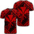 Hawaiian Map Kanaka Hibiscus Red Polynesian T Shirt Unisex Black - Polynesian Pride