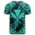 Hawaiian Map Kanaka Hibiscus Turquoise Polynesian T Shirt - Polynesian Pride