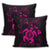 Hawaiian Map Kanaka Hibiscus Turtle Pink Polynesian Pillow Covers - AH - Polynesian Pride