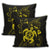 Hawaiian Map Kanaka Hibiscus Turtle Yellow Polynesian Pillow Covers - AH - Polynesian Pride