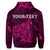 Custom Hawaiian Map Kanaka Manta Ray Polynesian Hoodie Pink - Polynesian Pride