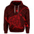 Custom Hawaiian Map Kanaka Manta Ray Polynesian Hoodie Red - Polynesian Pride