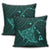 Hawaiian Map Kanaka Manta Ray Polynesian Pillow Covers Turquoise - AH - Polynesian Pride