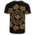Hawaiian Map Kanaka Turtles Circle Style Gold Polynesian T Shirt - Polynesian Pride
