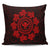 Hawaiian Map Kanaka Turtles Circle Style Red Polynesian Pillow Covers - AH Pillow Covers Black - Polynesian Pride