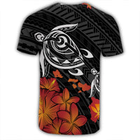 Hawaiian Map Kanaka Turtles Hibiscus Plumeria T Shirt - Polynesian Pride