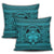 Hawaiian Map Madame Pele Kanaka Plumeria Polynesian Pillow Covers Blue AH - Polynesian Pride