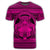 Hawaiian Map Madame Pele Kanaka Plumeria Polynesian T Shirt Pink - Polynesian Pride