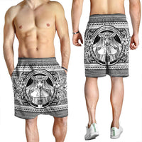 Hawaiian Map Madame Pele Kanaka Plumeria Polynesian Men's Shorts White AH - Polynesian Pride