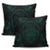 Hawaiian Map Madame Pele Polynesian Pillow Covers Dark Green AH - Polynesian Pride