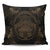 Hawaiian Map Madame Pele Polynesian Pillow Covers Gold AH Pillow Covers Black - Polynesian Pride