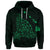 Custom Hawaiian Map Manta Ray Green Polynesian Hoodie - Polynesian Pride