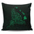 Hawaiian Map Manta Ray Green Polynesian Pillow Covers - AH Pillow Covers Black - Polynesian Pride