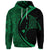 Custom Hawaiian Map Manta Ray Polynesian Hoodie Green Circle Style - Polynesian Pride