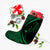 Hawaiian Map Manta Ray Polynesian Christmas Stocking - Green - Circle Style - AH - Polynesian Pride