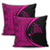 Hawaiian Map Manta Ray Polynesian Pillow Covers - Pink - AH - Polynesian Pride