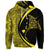 Custom Hawaiian Map Manta Ray Polynesian Hoodie Yellow Circle Style - Polynesian Pride